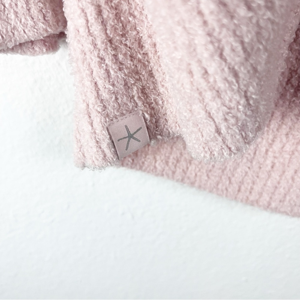 BAREFOOT DREAMS Pink Cozy Chic Lite Long Sleeves Ooen Front Cardigan - Picture 7 of 9